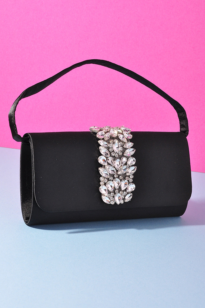 SMOOTH CRYSTAL STONE DESIGN CROSSBODY BAG