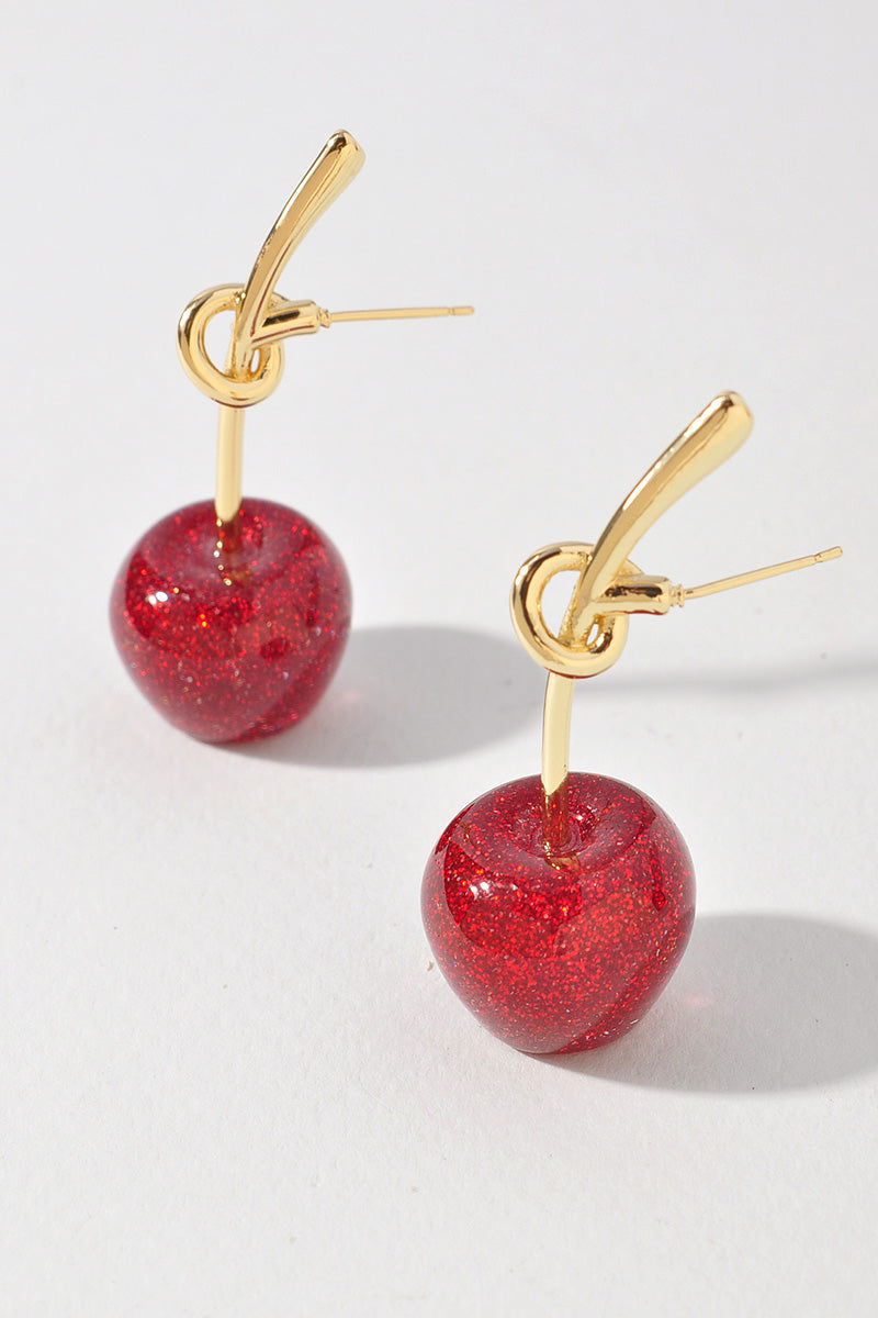 GOLD DIPPED CRIMSON SPARK EARRINGS