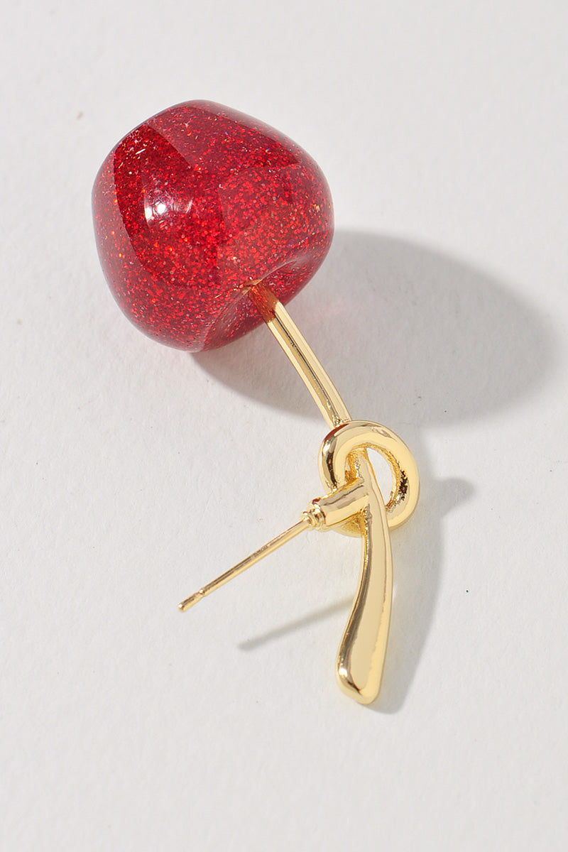 GOLD DIPPED CRIMSON SPARK EARRINGS