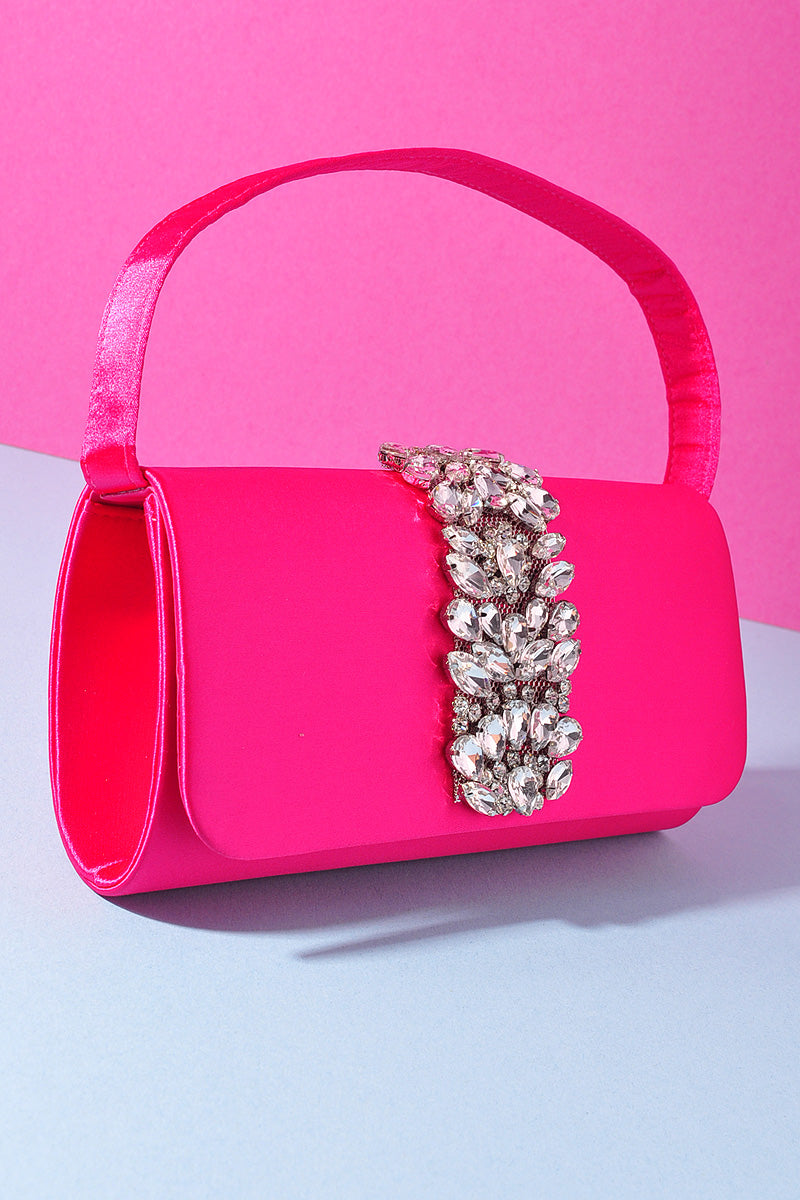 SMOOTH CRYSTAL STONE DESIGN CROSSBODY BAG