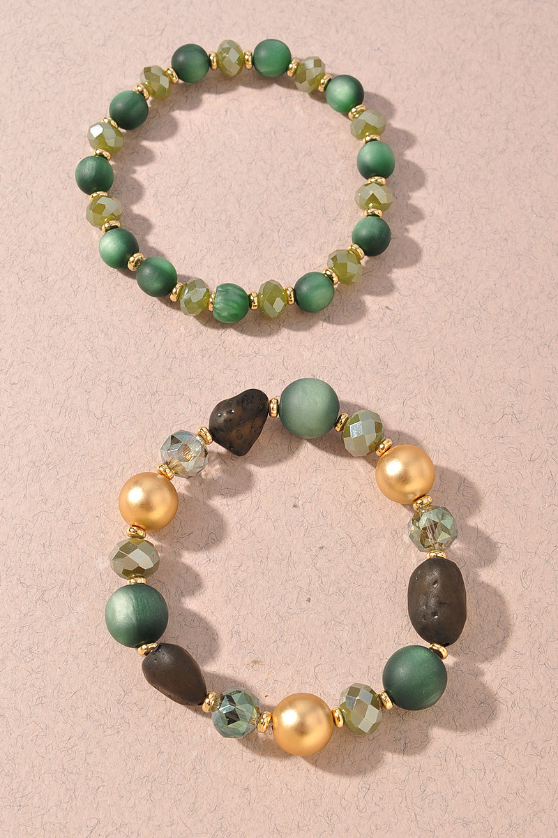 MIXED BEAD BRACELET SET