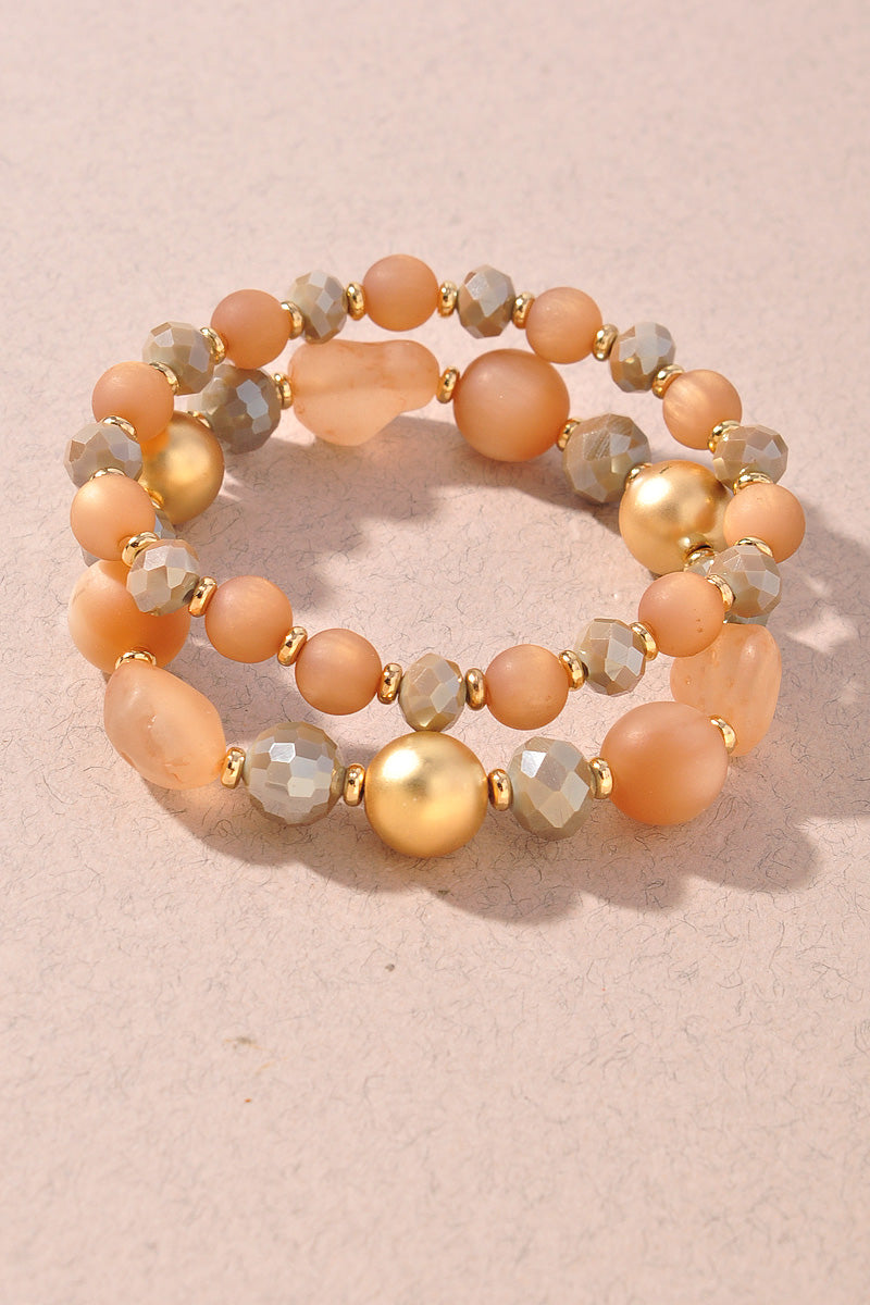 MIXED BEAD BRACELET SET