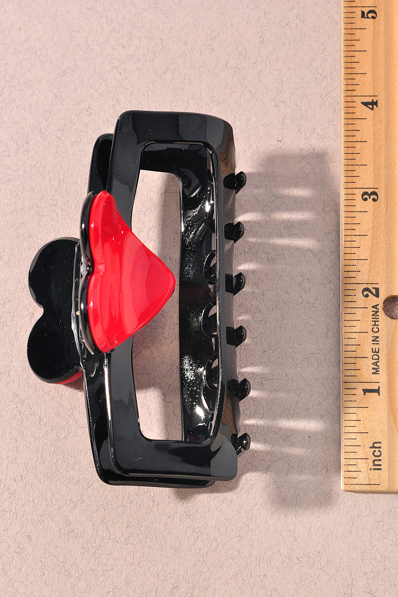 Heart Accent Hair Claw Clip