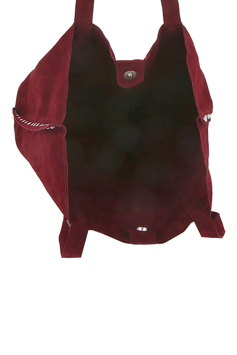 Studded Velvet Tote Bag