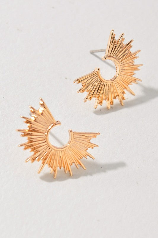 METAL SPARKLE STUD EARRINGS