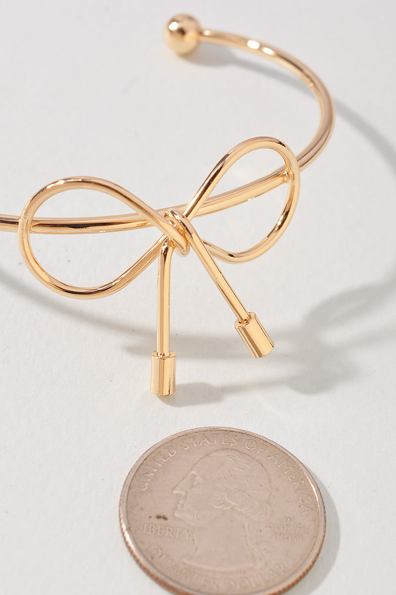 METAL RIBBON CUFF BRACELET