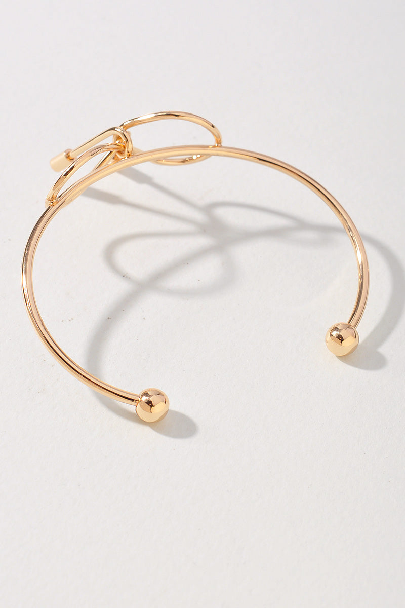 METAL RIBBON CUFF BRACELET