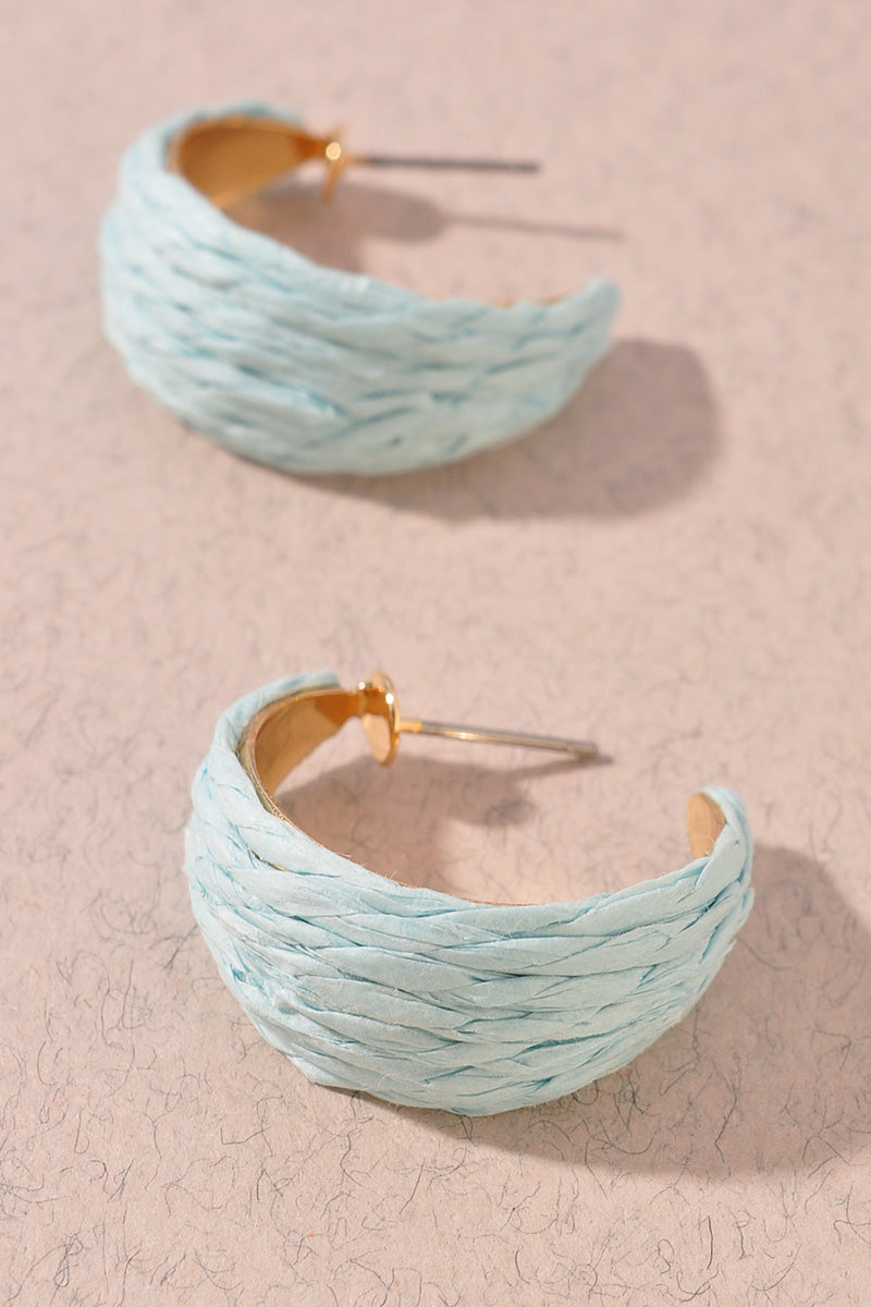 Raffia Hoop Earrings