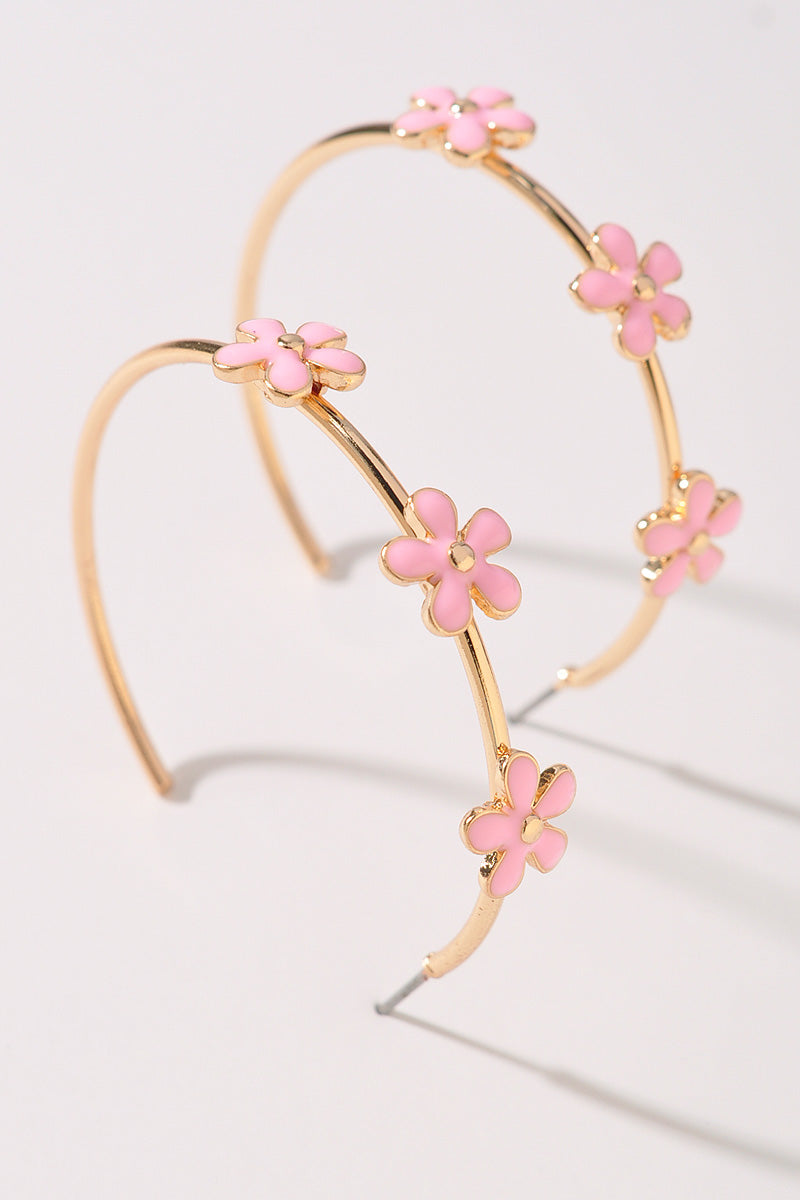 FLOWER HOOP EARRINGS