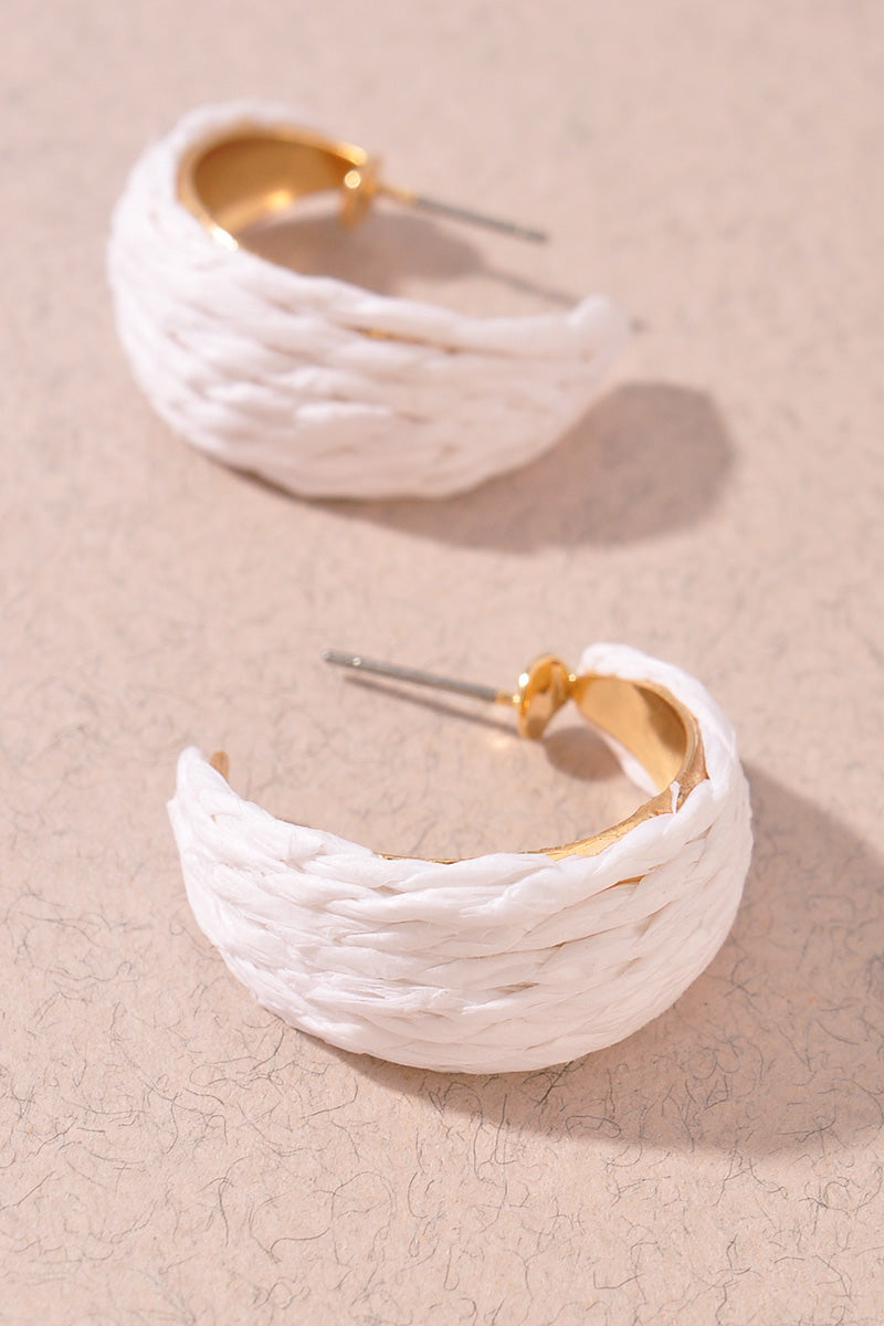 Raffia Hoop Earrings