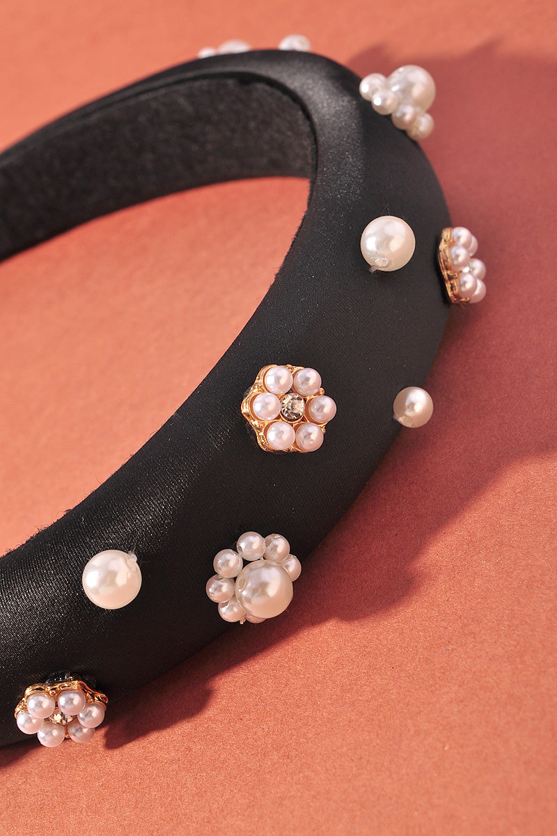 PEARL FLORAL EMBELLISHED HEADBAND