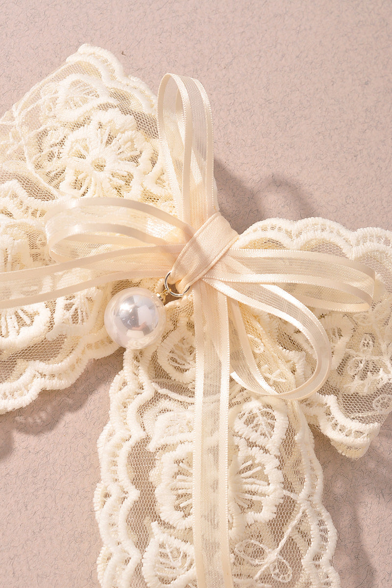LACE RIBBON HAIR BOW PIN