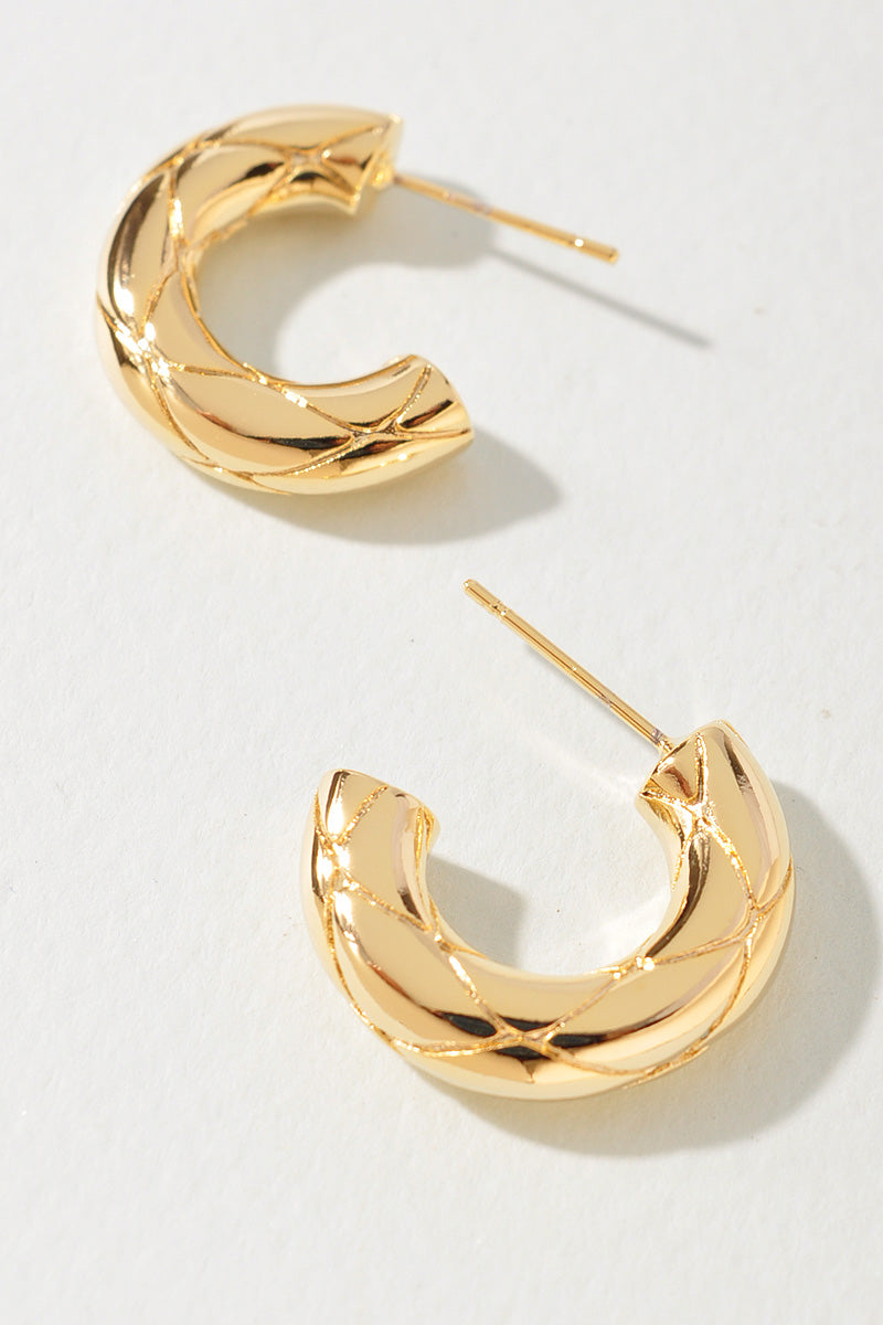 LINED OPEN HOOP EARRINGS