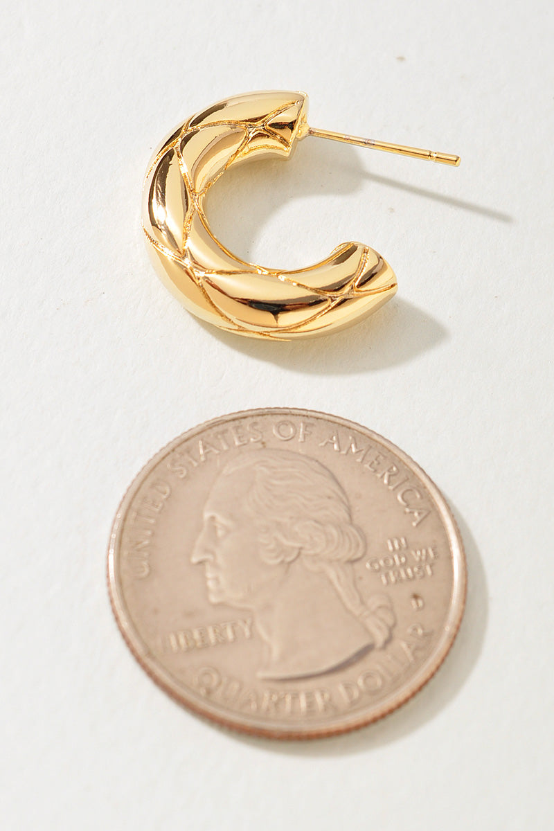 LINED OPEN HOOP EARRINGS