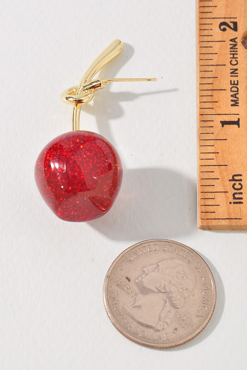 GOLD DIPPED CRIMSON SPARK EARRINGS