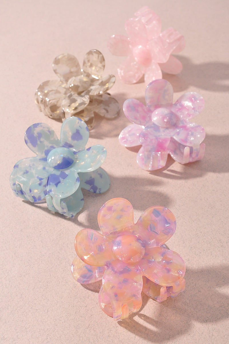 FLOWER HAIR JAW CLIPS