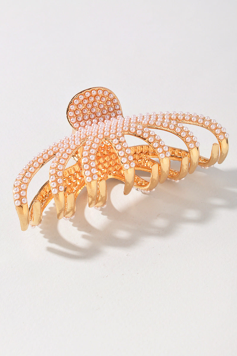 METAL PEARL OCTOPUS CLAW CLIP