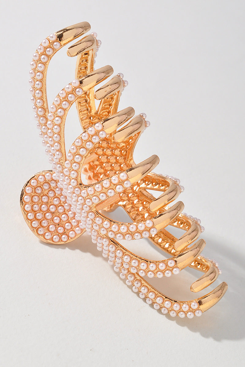 METAL PEARL OCTOPUS CLAW CLIP