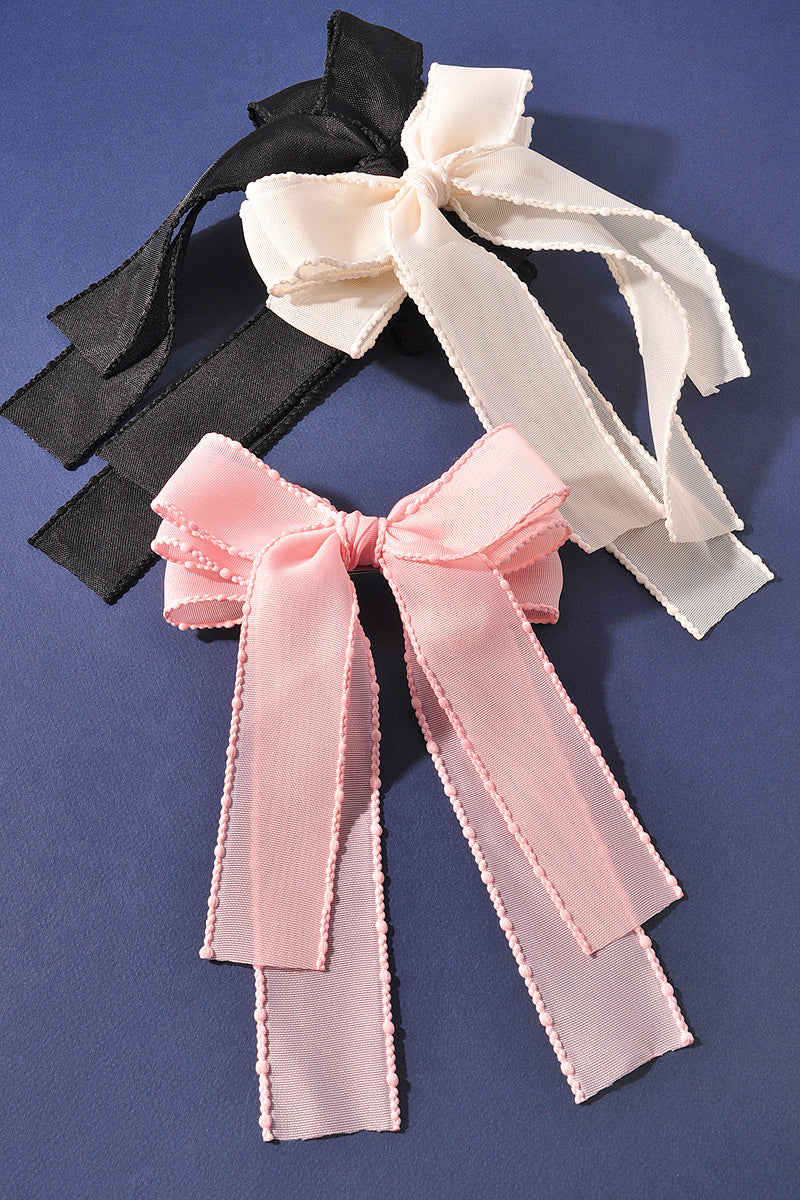 TULLE RIBBON BOW HAIR PIN