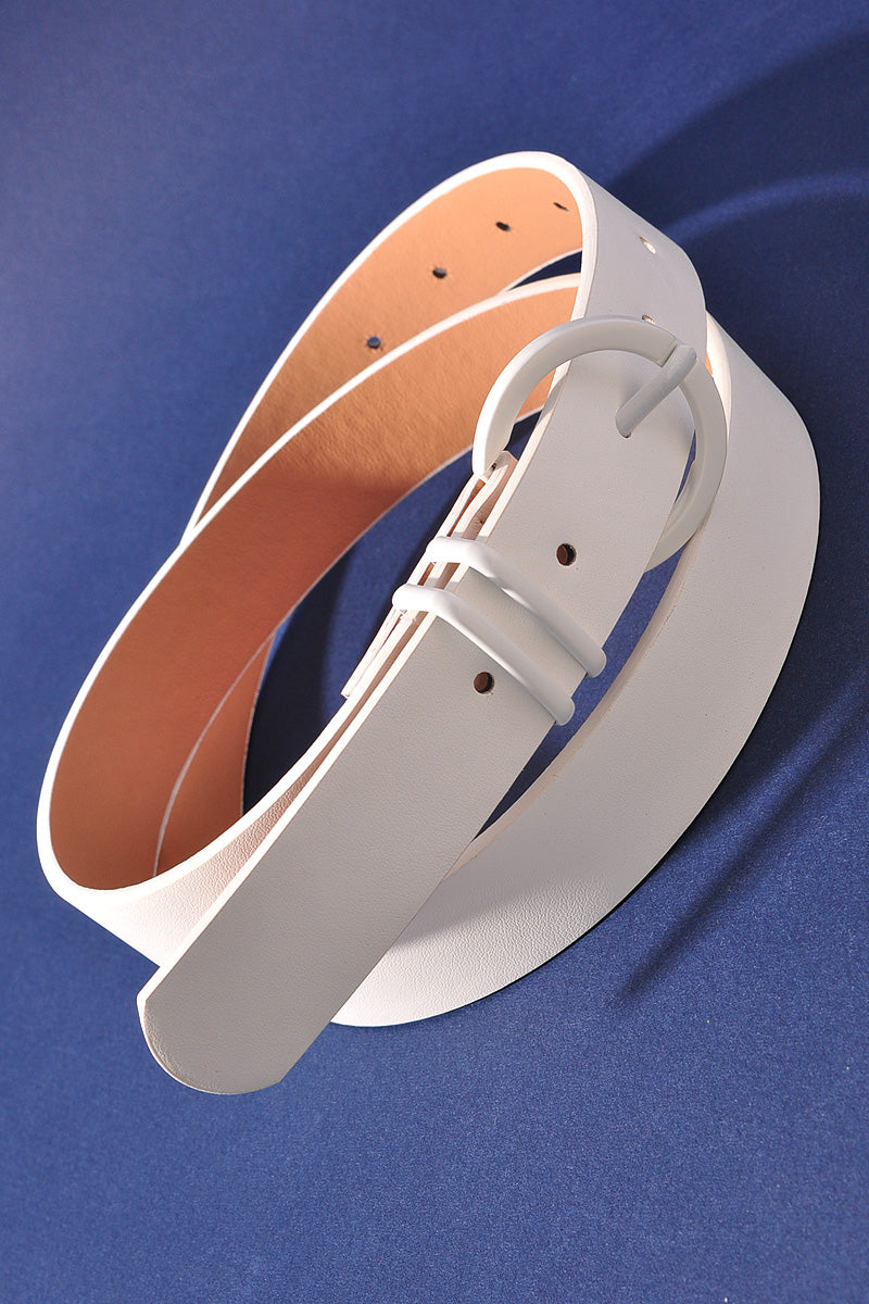 COLOR COATED CIRCLE LOOP BUCKLE BELT