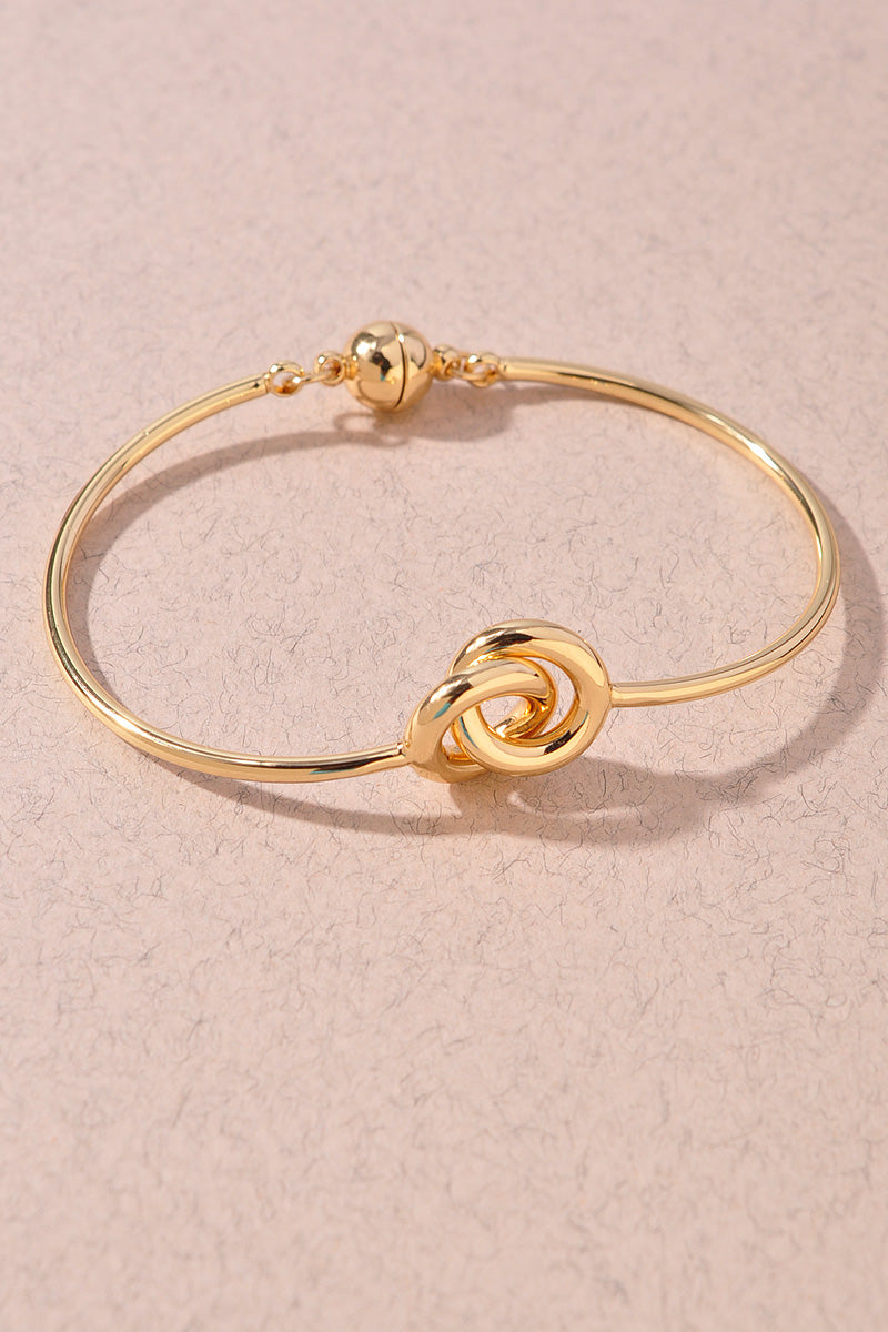 DOUBLE CIRCLE GOLD DIPPED BRACELET