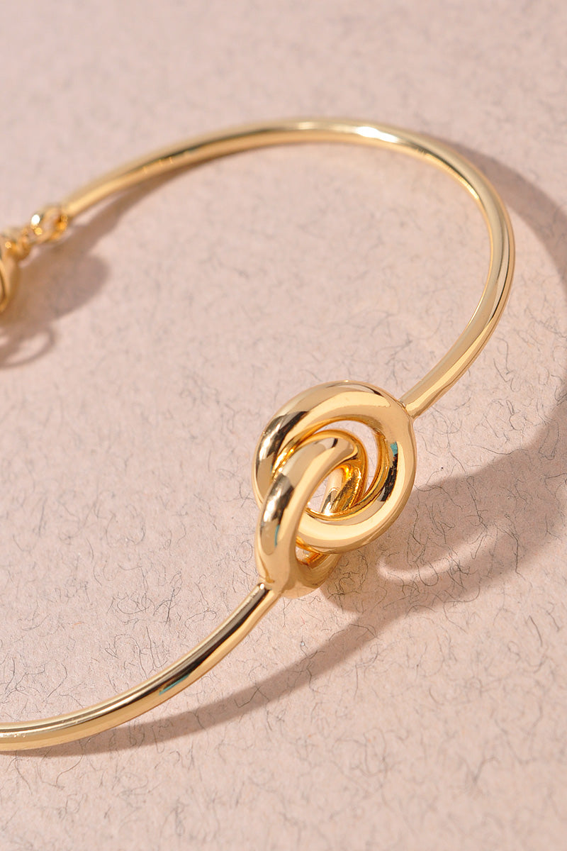 DOUBLE CIRCLE GOLD DIPPED BRACELET