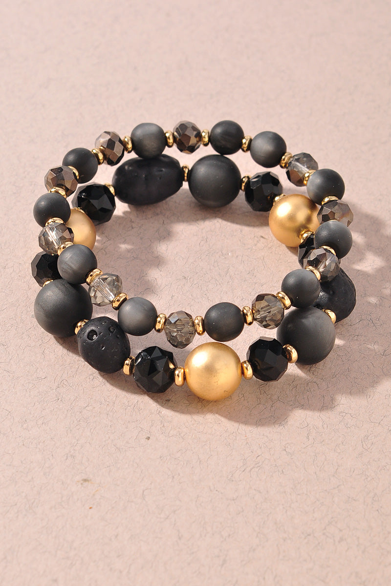 MIXED BEAD BRACELET SET