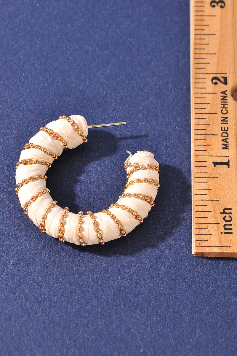Raffia Hoop Earrings