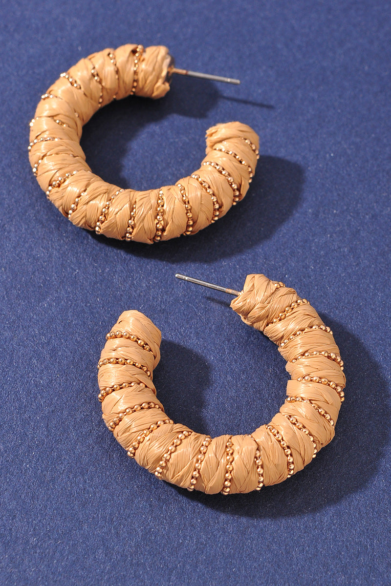 Raffia Hoop Earrings