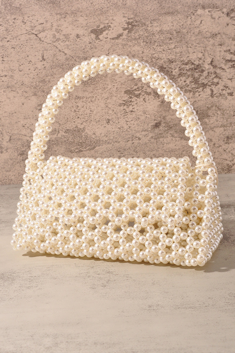 PEARL BEAD ALL OVER HANDLE BAG