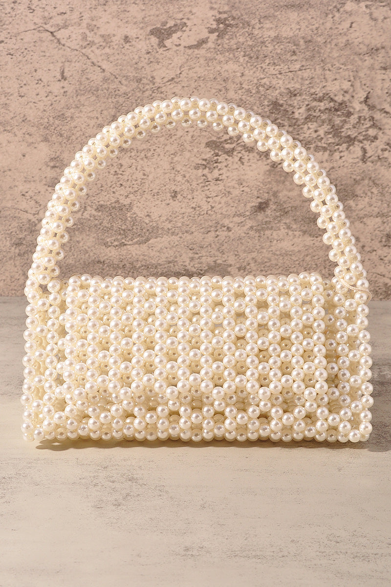 PEARL BEAD ALL OVER HANDLE BAG