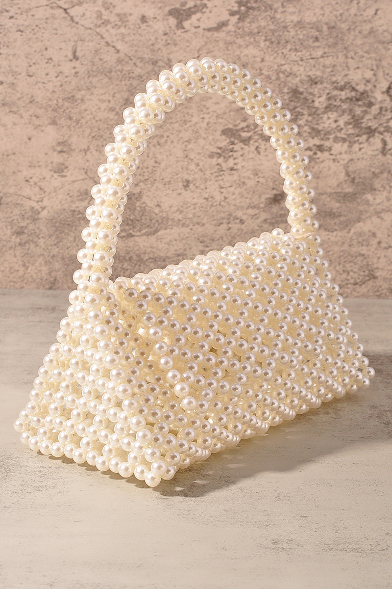 PEARL BEAD ALL OVER HANDLE BAG