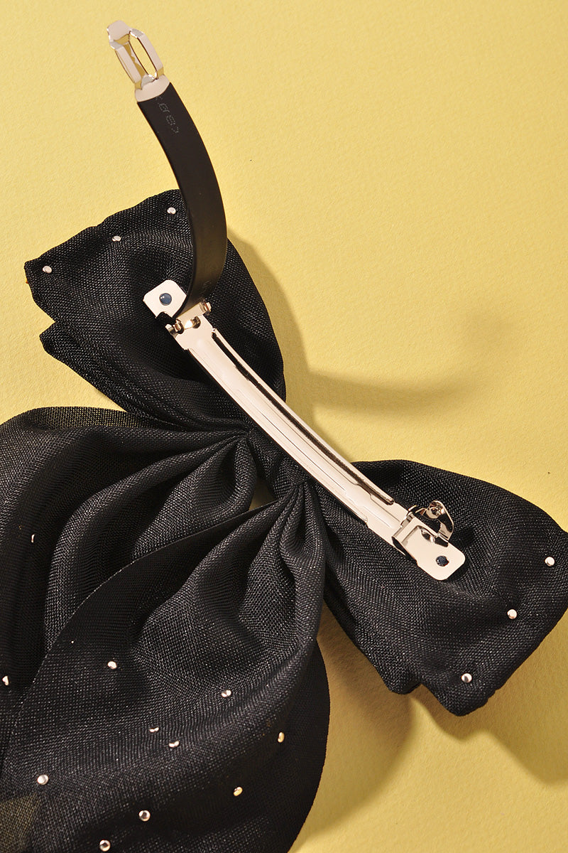 RHINESTONE RIBBON BOW HAIR PIN