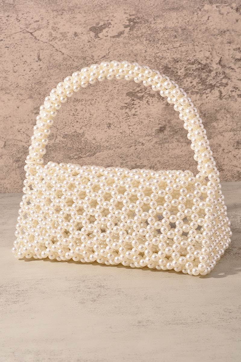 PEARL BEAD ALL OVER HANDLE BAG