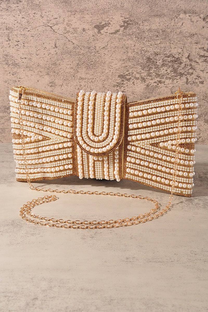 Pearl Beaded Clutch Bag