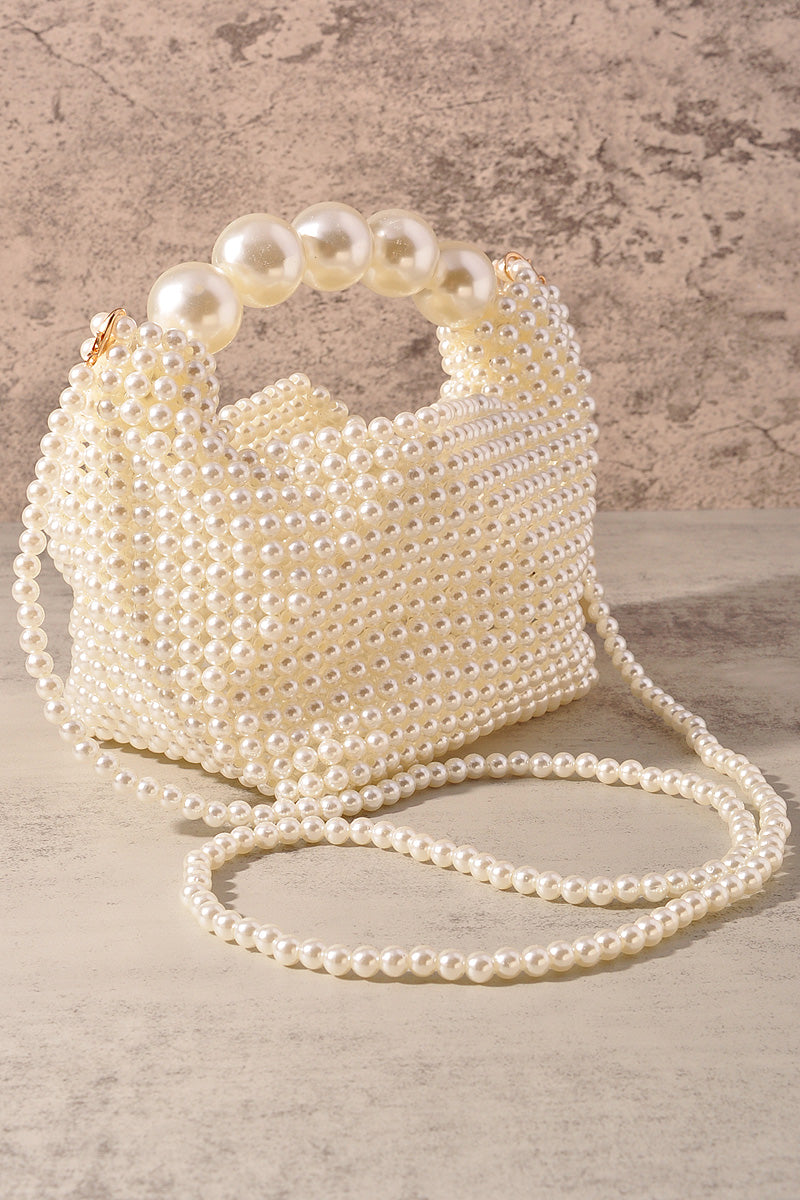 PEARL BEAD ALL OVER CROSSBODY BAG