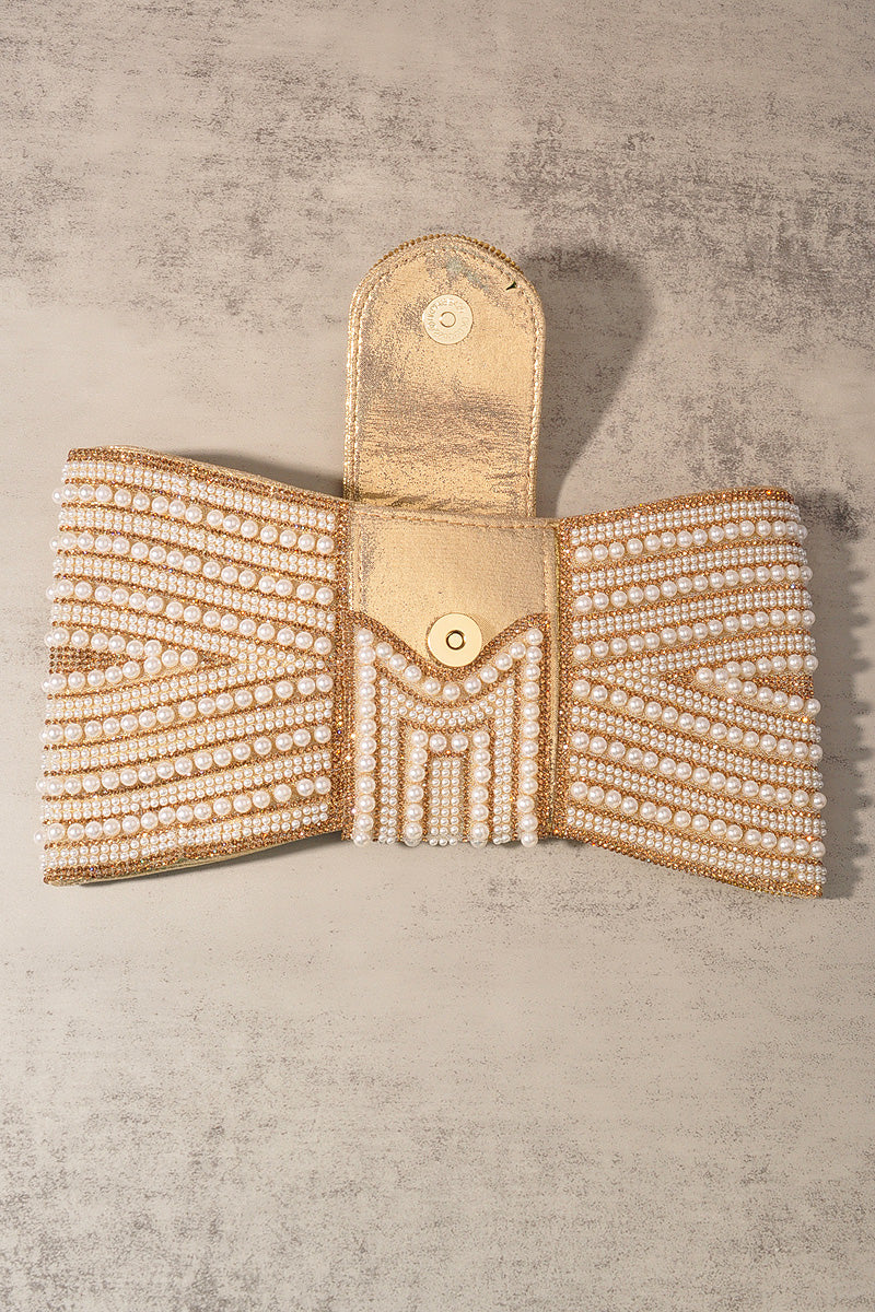 Pearl Beaded Clutch Bag