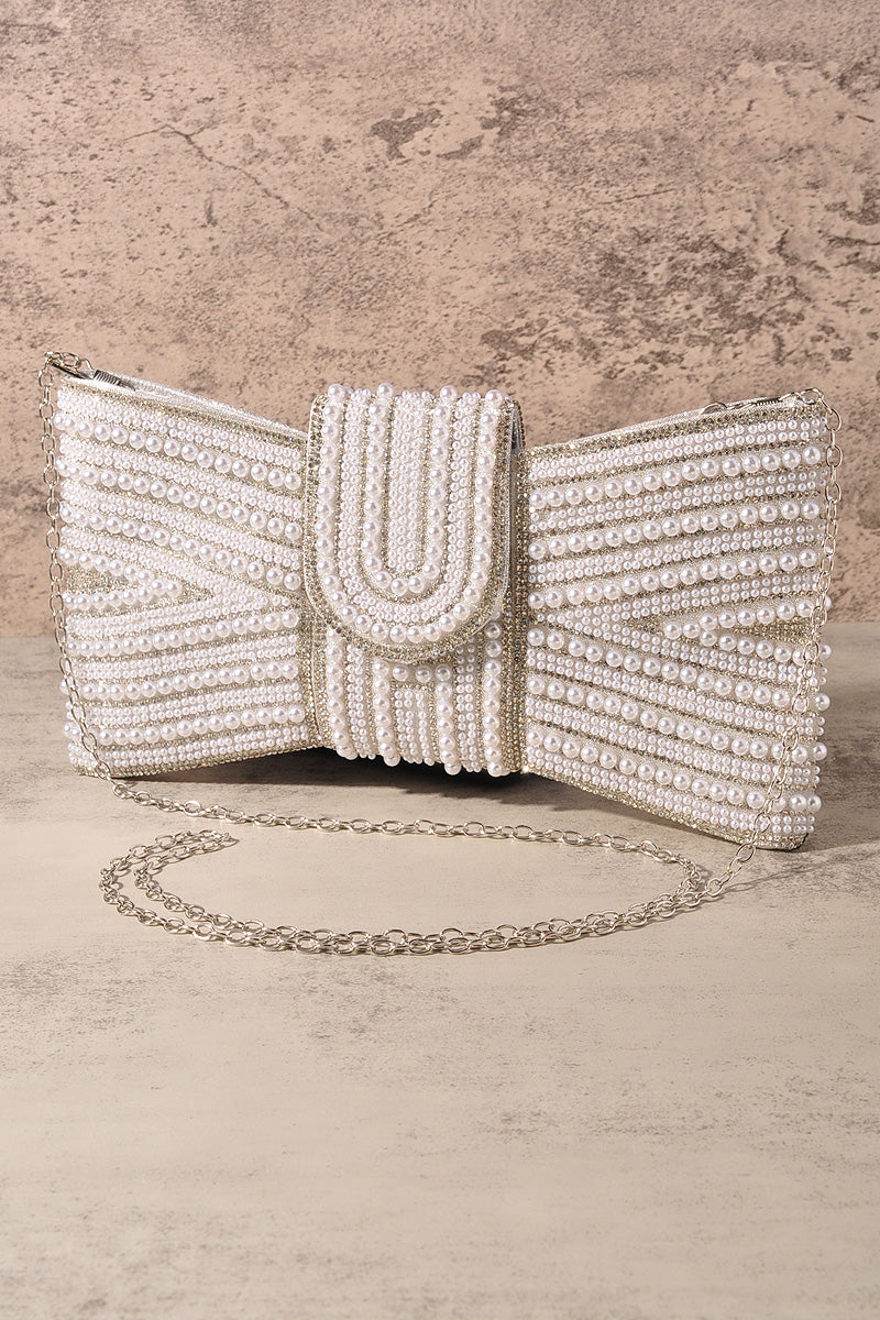 Pearl Beaded Clutch Bag