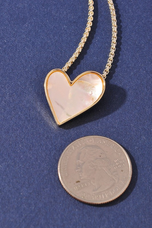 ABSTRACT HEART PENDANT NECKLACE