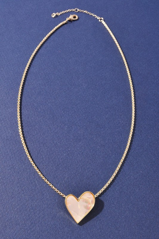 ABSTRACT HEART PENDANT NECKLACE