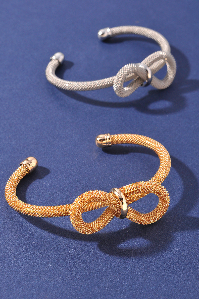 METAL RIBBON CUFF BRACELET