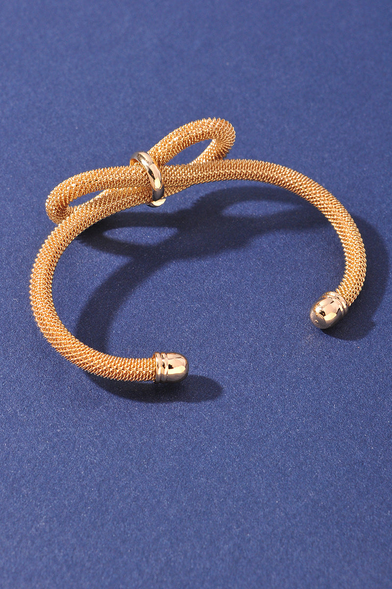 METAL RIBBON CUFF BRACELET