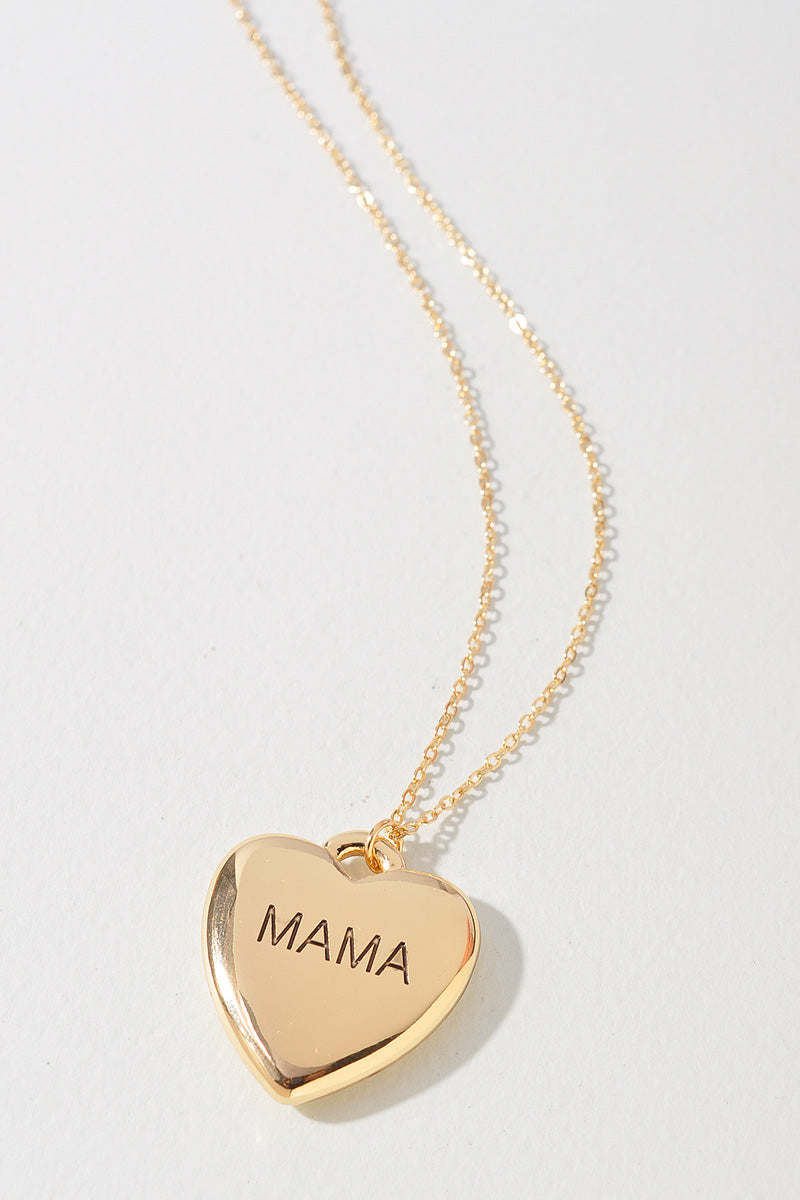 Mama Heart Pendant Necklace