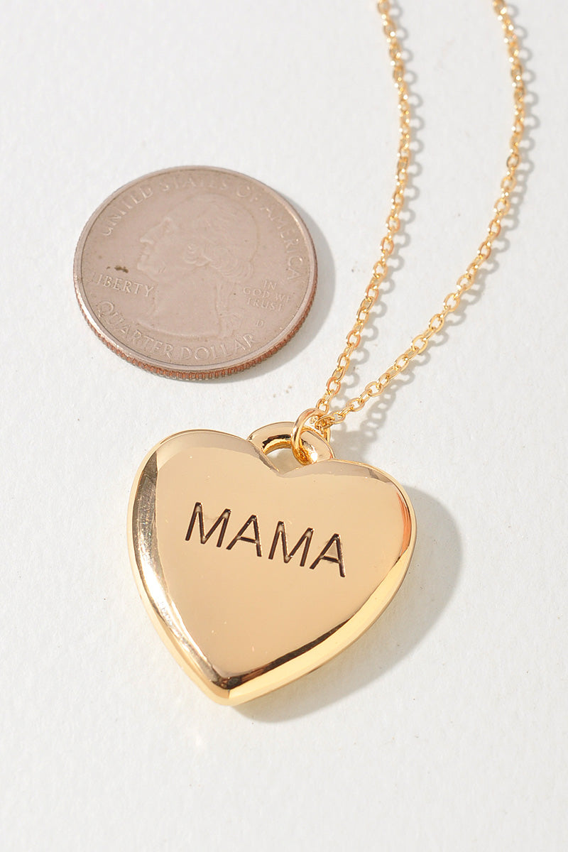 Mama Heart Pendant Necklace