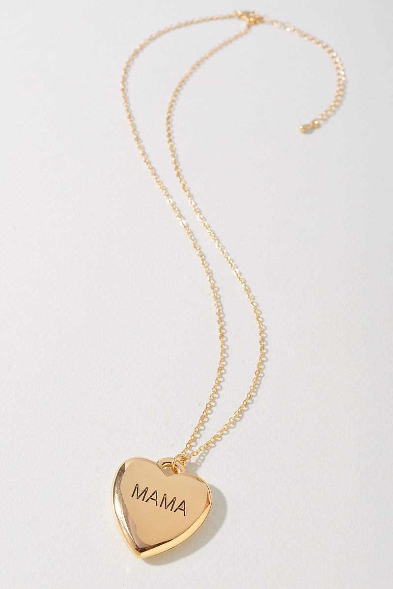Mama Heart Pendant Necklace