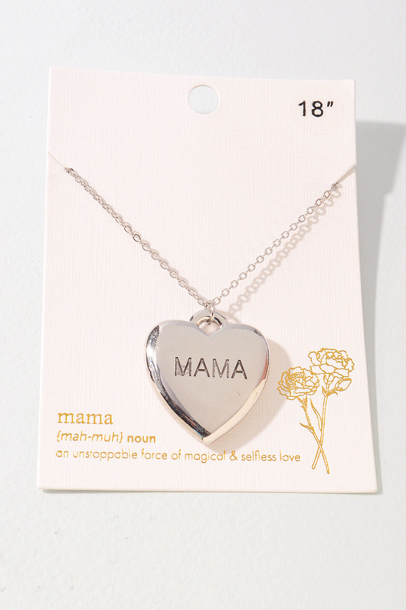 Mama Heart Pendant Necklace